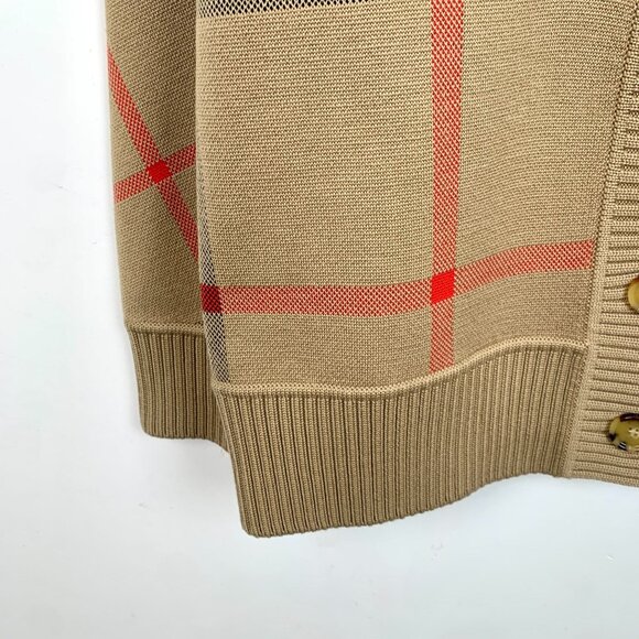 Burberry Checkered Merino Wool Cardigan Sweater XS - Picture 4 of 6
